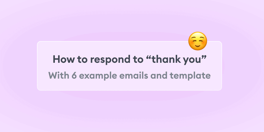 How to respond thank you email